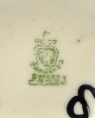 Винтажная цветочная ваза «Кобальт с растительным декором», фарфор, Дулево, 1937-46 гг.