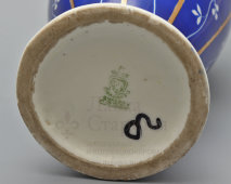 Винтажная цветочная ваза «Кобальт с растительным декором», фарфор, Дулево, 1937-46 гг.