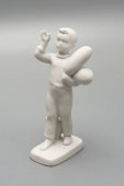 Статуэтка «Мальчик с шариками» (На парад), скульптор Столбова Г. С., серия «Счастливое детство», бисквит, ЛФЗ, 1950-60 гг.