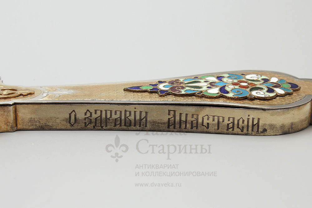 Крест старинный эмаль