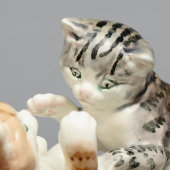 Фигурка «Играющие котята» (Играющие кошки), скульптор Кожин П. М., ЗиК «Конаково», 1950-е