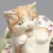 Фигурка «Играющие котята» (Играющие кошки), скульптор Кожин П. М., ЗиК «Конаково», 1950-е