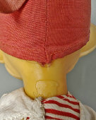 Детская мягконабивная кукла «Буратино», персонаж сказки А. Н. Толстого «Золотой ключик, или приключения Буратино», Московская фабрика кукол, 1960-е