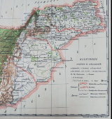Старинная карта Оренбургской губернии России, бумага, багет, н. 20 в.