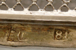 Старинный дамский сканевый портсигар, русское серебро 88 пр., Россия, 1867 г.