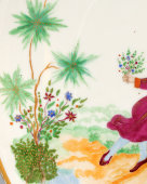 Декоративная тарелка «Парочка под деревом», фарфор, живопись, Дулево, 1937-40 гг.