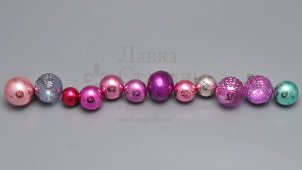 Набор небольших советских ёлочных игрушек «Лесное лукошко», стекло, 1970-80 гг.