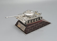 Подарок советскому военному, масштабная модель-макет «Танк Т-55», алюминий, карболит, СССР, 1970-80 гг.