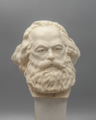 Бюст «Карл Маркс», скульптор Кузнецов В. В., агитационный фарфор СССР, ЛФЗ, 1918 г.