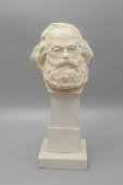 Бюст «Карл Маркс», скульптор Кузнецов В. В., агитационный фарфор СССР, ЛФЗ, 1918 г.