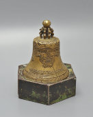 Антикварный колокольчик на подставке «Царь-колокол» для вызова прислуги, бронза, Россия, 19 в.