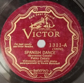 Пластинка Made in USA: Pablo Casals – Spanish Dance / Vito 1929 г.