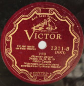 Пластинка Made in USA: Pablo Casals – Spanish Dance / Vito 1929 г.