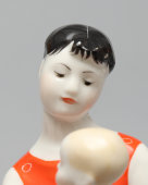 Статуэтка «Ладушки», скульптор Столбова Г. С., фарфор ЛФЗ, 1960-е