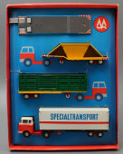 Детский набор металлических машинок «Автомобильная спецтехника» (Special transport), ГДР, 1970-80 гг.