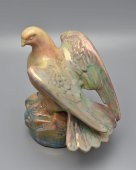 Статуэтка «Голубь», обливная ​керамика, Гжельский керамический завод, 1950-е