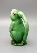 Старинный фаянсовый кувшин «Лягушка», Тов-во М. С. Кузнецова, кон. 19, нач. 20 в.