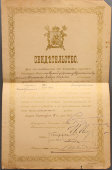 Свидетельство о получении женского начального образования, Россия, 1905 г.