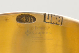 Старинный ликерный набор в футляре, русское серебро, 84 проба, кон. 19, нач. 20 в.