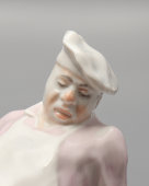 Статуэтка «Кот и повар» по басне И. А. Крылова, скульптор Михалев В. А., фарфор ЛФЗ, 1950-60 гг.