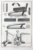Старинная французская гравюра «Хирургия», медицина 18 в.