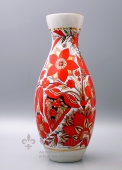 Фарфоровая ваза «Оранжевые цветы», ЛФЗ