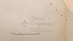 Старинная почтово-телеграфная карта Кубанской области (Краснодарский край), картографич. зав. П. Ф. Петш, Санкт-Петербург, 1900-е