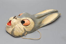 Детская карнавальная маска «Заяц», папье-маше, Воронеж, 1970-е