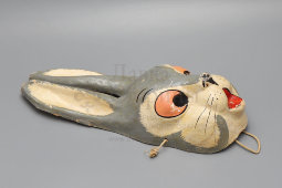 Детская карнавальная маска «Заяц», папье-маше, Воронеж, 1970-е