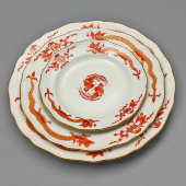 Винтажный столовый сервиз «Красный дракон», фарфор Мейсен (Meissen), Германия, 2-я пол. 20 в.