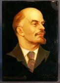 Плакетка «В. И. Ленин», СССР, лак, живопись