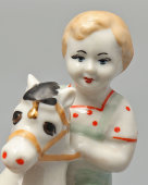 Статуэтка «Всадник», скульптор Голембовская С. В., Полонский ЗКХ, 1950-60 гг. 