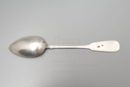 Старинная столовая серебряная ложка, 84 проба, мастерская Павлова Н. П., Москва, 1899-1908 гг. 