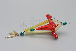 Винтажная подвеска на елку из стекляруса, Завод «Лаборприбор», г. Клин, 1940-60 гг.