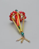 Винтажная подвеска на елку из стекляруса, Завод «Лаборприбор», г. Клин, 1940-60 гг.