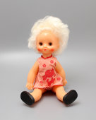 Детская игрушка кукла «Оля», целлулоид, текстиль, СССР, 1970-е гг.
