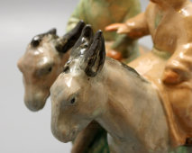 Скульптура «Путники на ослах», Гжельская керамика, СССР, 1960-е