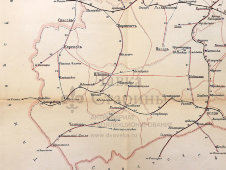 Старинная почтово-телеграфная карта Пензенской губернии, картографич. зав. П. Ф. Петш, Санкт-Петербург, 1900-е