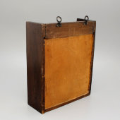 Маленькая подвесная деревянная аптечка в русском стиле «Серенький козлик», Россия, нач. 20 в.