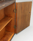 Маленькая подвесная деревянная аптечка в русском стиле «Серенький козлик», Россия, нач. 20 в.