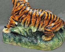 Большая интерьерная скульптура «Тигры», скульптор Наталья Щукина, Конаковский фаянс, 1980-90 гг.