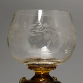 Пара старинных бокалов для вина Ремер, стекло, Западная Европа, кон. 19 в.