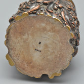 Старинная керосиновая лампа «Цветочный букет», Франция, горелка компании Hugo Schneider (Германия), кон. 19, нач. 20 вв.