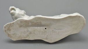 Статуэтка «Пантера», пробная работа, скульптор Блохин В. И., подпись автора в тесте, фарфор, ЛФЗ, 1946 г.