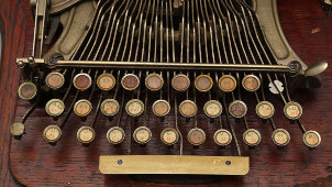 Старинная печатная машинка в деревянном футляре, The Hammond typewritter company, Нью-Йорк, США, 1890-1900 гг.