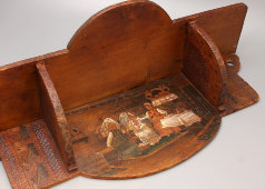 Старинная деревянная полка «Три девицы под окном...», Абрамцево, н. 20 в.