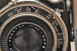 Старинный складной фотоаппарат Agfa Billy Record 8,8, объектив Anastigmat Jgestar, Германия, 1933-1942 гг.