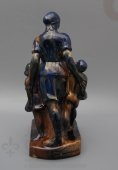 Агитационная статуэтка «Детский сад», скульптор Степаньян А. Л., керамика, цветные поливы, Всекохудожник, 1930-е