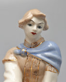 Статуэтка «Иванушка и Царевна-лягушка», скульптор Азарова Л. П., фарфор, Гжель, 1960-66 гг.