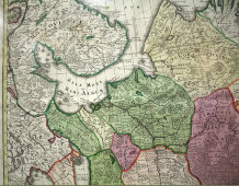 Старинная итальянская карта северной части Московского Русского государства